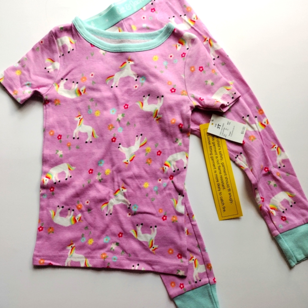 New Cat & Jack 18M Unicorn Pajamas Set